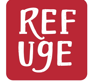 Refuge Coffee 3″ Square Sticker